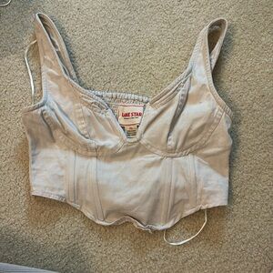 Lone star Xs cropped corset top